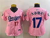 Women's Los Angeles Dodgers #17 Ohtani Pink 2025 Tokyo Series Limited Stitched Jersey,baseball caps,new era cap wholesale,wholesale hats